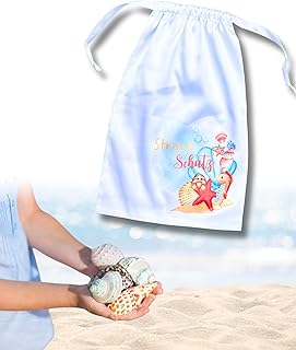JuPaRo Strandschatz Tasche, Muschelsammeltasche, Strandtasche Kinder, Schatzsammeltasche, Tasche …
