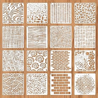 16 Stück Schablonen für Malerei, Textil- und Wanddekoration