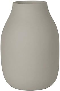 blomus Vase -COLORA- | Blumenvase aus Keramik | Farbe Mourning Dove | Größe S Ø11x15H cm | hoc…