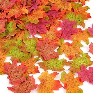 Herbstblätter Deko, 300 Stück künstliche Herbstblätter Herbst, Kunstpflanze Ahornblätter Her…