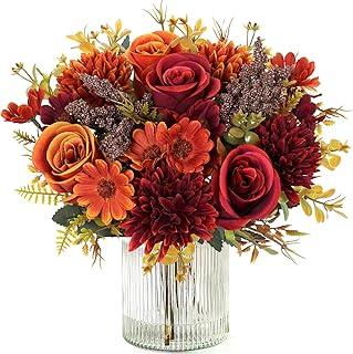 Künstliche Herbstblumen 2 Bündel Künstlich Herbststrauß Herbstblumen Wie Echt Kunstblumen Her…