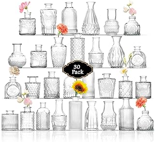 Knospenvasen in Großpackung, klare Glasvasen für Tafelaufsätze, kleine Vase für Blumen, Mini-…