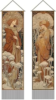 SUPERDANT Mittelalterliche Wandteppich Vintage Winter Frauen Wandbehang Wanddekor Wandteppiche Mi…