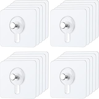 20 Stück Bilderhaken Selbstklebend, Transparent Klebehaken Bilder Aufhängen Ohne Bohre, Klebeha…
