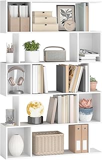 VASAGLE Bücherregal mit 5 Ebenen, Standregal, 24 x 90 x 159 cm, Aufbewahrungsregal mit offenen F…