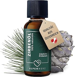 Alpenherz Zirbenöl 30 ml – 100% naturrein, ätherisches Zirbelkieferöl aus Österreich für Duf…