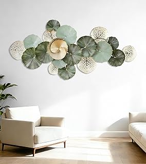 Blissio 2026 Groß Wanddeko,Wandbilder Wohnzimmer,3D Lotusblatt Design – Wanddeko Metall,Dürfen …
