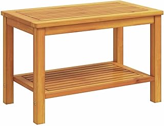 vidaXL Beistelltisch Braun 70 x 40 x 45 cm Massivholz Akazie, Stylische, rustikale Aufbewahrung f…