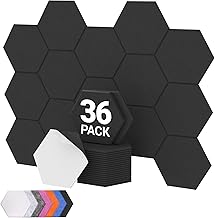 Hexagon Akustikplatten selbstklebend 36 Stücke,TONOR Schallabsorber Schallschutz mit Hochdichte …