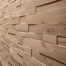 Wandverkleidung aus Eiche, 3D Wandpaneele, Wooden Wall Design, model OZO Rustic (1m2)