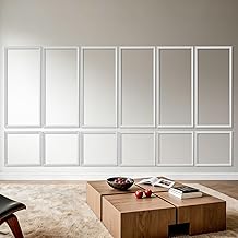 VEVOR Wandform-Set, 6er-Set 61x61cm u. 61x137cm Stuckleisten aus Lackierbarem Polystyrol, Wasserf…