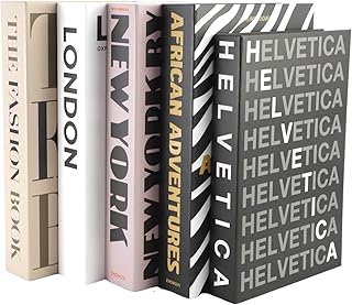 5 Stück Deko Bücher für Heimdekor, Künstliche Bücher für Ästhetische Raumgestaltung, Desig…