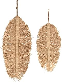 Atmosphera – 2er-Set Wanddeko „Oasis“ – Bast – Beige