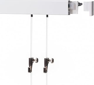 2 Meter (1 x 2m) SOFT-RAIL® Bilderschienen Set BUDGET (M), Weiß beschichtet, versch. Längen un…