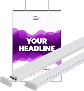 Aluminium Posterleisten Set 150 cm – Premium Klemmschiene für Poster & Banner – Klappprofil-Syst…