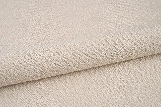 HEKO PANELS Colin Bouclé Frottier-Velours Schwer Entflammbar Polsterstoff mit Effektgarn Creme a…