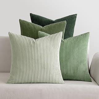 MIULEE Kissenbezug 40×40 4er Set Kordsamt Weiche Kissenhülle Dekorative Sofakissen Quadratische …