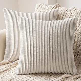 MIULEE 2er Set Kissenbezüge Kord Kissenhülle Dekorative Kissenbezug Sofakissen Couchkissen Deko…