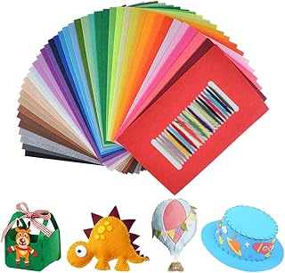 UOUNE Bunter Filzstoff 41 Farben Bunte Filzplatten 20 x 30cm Bastelfilz Filz Blätter Polyester F…