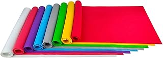 Jtnohx Weiches Handwerk Filz-Stoffbögen Bündel, 40x100cm Farbig Filz, Bastelfilz Stoff zum Näh…