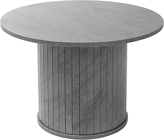 ML-Design Couchtisch rund Ø60 x 40 cm, Beton-Optik, Grau, Wohnzimmertisch mit überstehender Tis…