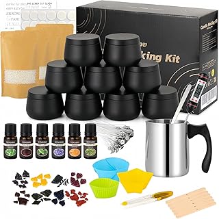 Yvgoov Kerzen selber Machen Set Kerzen Gießen Set Kerzenherstellung Set Candle Making Kit Sojawa…