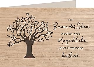 myZirbe Holzkarte – BAUM DES LEBENS – 100% handmade in Österreich – Postkarte, Geschenkkarte, Gr…