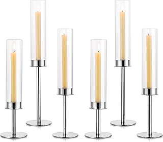 Sziqiqi Kerzenhalter Kerzenständer Silber Metall für Hochzeitstisch Mittelstücke – 48cm Hoch K…