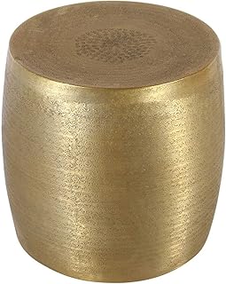 Casa Moro Orientalischer Beistelltisch Ayoub Gold Ø 38cm aus Aluminium gehämmert | Hammerschlag…