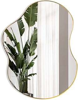 Spiegel Séduction | Moderner Wandspiegel – 45x60cm – Goldener Metallrahmen & MDF – Eleganter Dek…