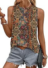 Zeagoo Top Damen Sommer Tanktop Lockere Blusentop Basic Bluse Elegant Weste Ärmellose T Shirt Ru…