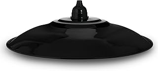 Vintage Lampenschirm aus emailliertem Stahlblech (35cm) SCHWARZ, Industrie-Lampe Fabriklampe Emai…