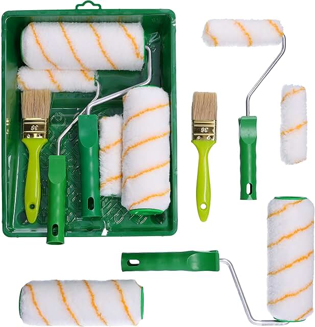 ToolSpace Professional Malerset+Farbroller Set+ Malerpinsel Set- farbroller/malerrolle/farbwalze,…