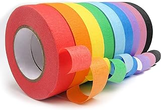 Washi Tape Set 9 Rollen Masking Painters Tape Kreppband Bunt Abdeckband Washitape Buntes Farbiges…