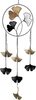 formano Deko Fensterhänger Girlande Ginko 60 cm Metall Mobile Fenster Dekoration Schwarzgold Gin…