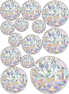 39 Stück Prisma Fensteraufkleber – Suncatcher Sticker für Fenster, Regenbogen Fensterfolie mi…