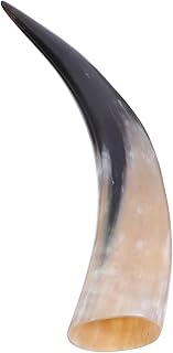 NESTINGHO Horn Wandbehang Rustikale Wanddeko aus Ochsenhorn 32cm Handgefertigt mit Natürlicher T…
