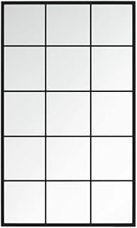vidaXL Wandspiegel, Schwarz, 100×60 cm, Metall & Glas, Wohnzimmer, Bad & Schlafzimmer, Schminkspi…