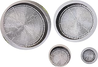 4 Stück Gießform Pflasterform Schablone für Beton Ø39,5 Ø30 Ø18 Ø10,5 4,5cm, Baumstamm, Ga…