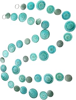 Boltze Capiz-Girlande Gus Blau Türkis Grün, 1 Stück 2-Fach Sortiert, 1x Muschelgirlande 180 cm…