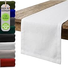 chambry Premium Tischläufer 100% Baumwolle (Canvas) – Handarbeit Made in Germany – nachhaltige h…