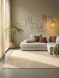 Hanse Home Jute Teppich – Natur Wohnzimmerteppich aus 100% Jute – Handgewebt & Natürlich – B…