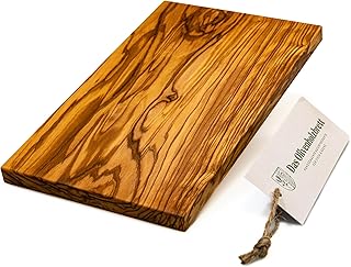 DAS OLIVENHOLZBRETT® / Olivenholz Schneidebrett rechteckig/Frühstücksbrett aus Holz/Brotzeit-F…