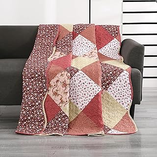 Qucover Patchwork Tagesdecke 150x200cm, Bedspreads aus Mikrofaser, Schöne Sofa Überwurfdecke, P…