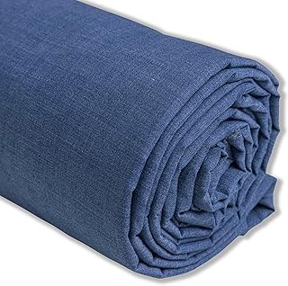 IPEA Baumwollstoff Popeline Blau – 200 cm x 150 cm – Made in Italy – Meterware zum Nähen, Beklei…