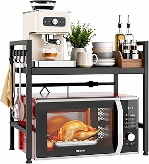 Verstellbares Mikrowellenregal, 2-Stufig Erweiterbares Küchen Mikrowelle Ständer Regal, Mikrowe…