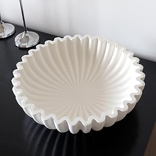 Handgefertigte Rüschenschale – Elegante Dekoschale im Jakobsmuschel-Design, Vintage Obstschale…