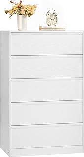 VASAGLE Kommode mit 5 Schubladen, Kommodenschrank, Schubladenschrank, Wäschekommode, für Schlaf…