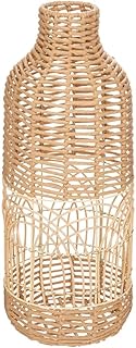 Atmosphera – Große, schwere Vase aus geflochtenem Rattan – D 22 x H 55 cm, durchbrochenes De…