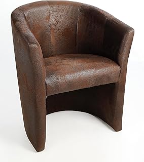 Generisch Design Cocktailsessel Antik Braun Sessel Clubsessel Loungesessel Club Möbel Bürosesse…